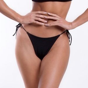 Tj Swim Cindy Bikini Bottom Ribbed Size Large